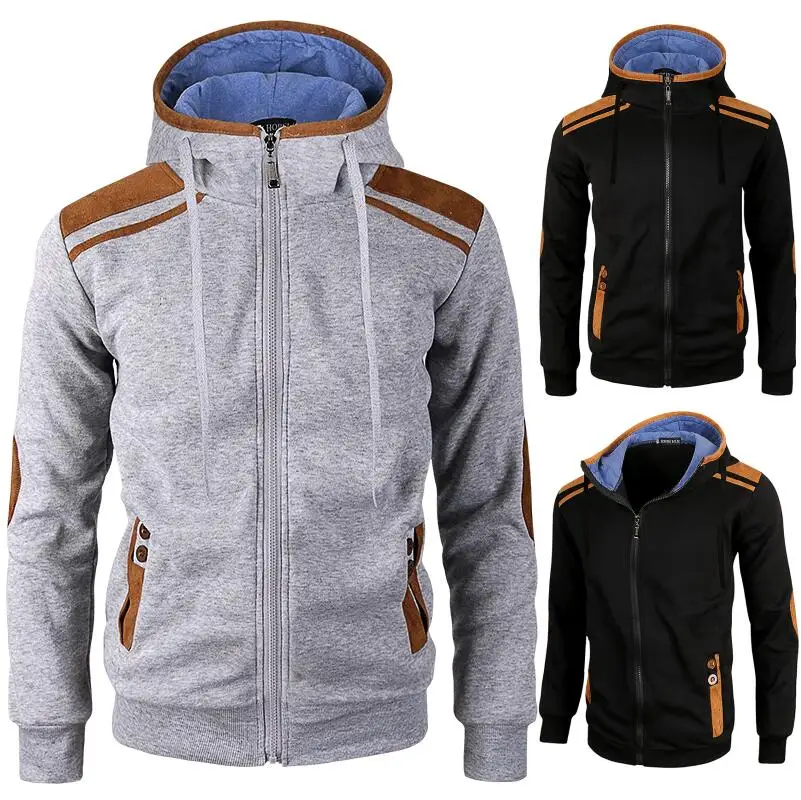 

Men Hoodies Hooded Casual Cardigan Clothes Long Sleeve Sweatshirt Men