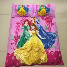 Belle rose princesse filles ensemble de literie 2/3 pcs kit de housse de couette drap de lit taie d’oreiller kit/double/simple