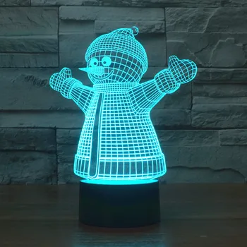 

Wenhsin Christmas Snowman Night Lights Colorful Touch LED Vision Lights Remote Control 3D Lights Creative Lights