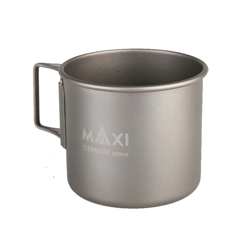 Макси титановая чашка Открытый Кемпинг складной легкий воды кофе чай Кружка 300 мл
