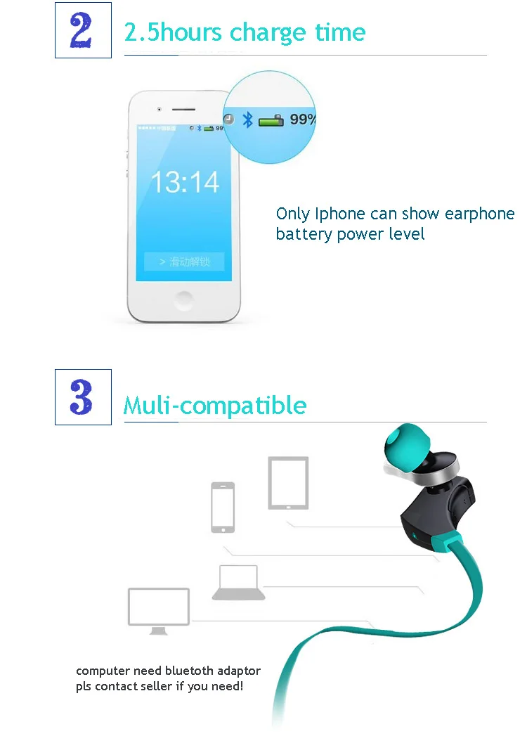 Biosafe Беспроводные спортивные наушники с микрофоном бас стерео Bluetooth гарнитура Мини наушники Универсальные для Iphone Xiaomi huawei