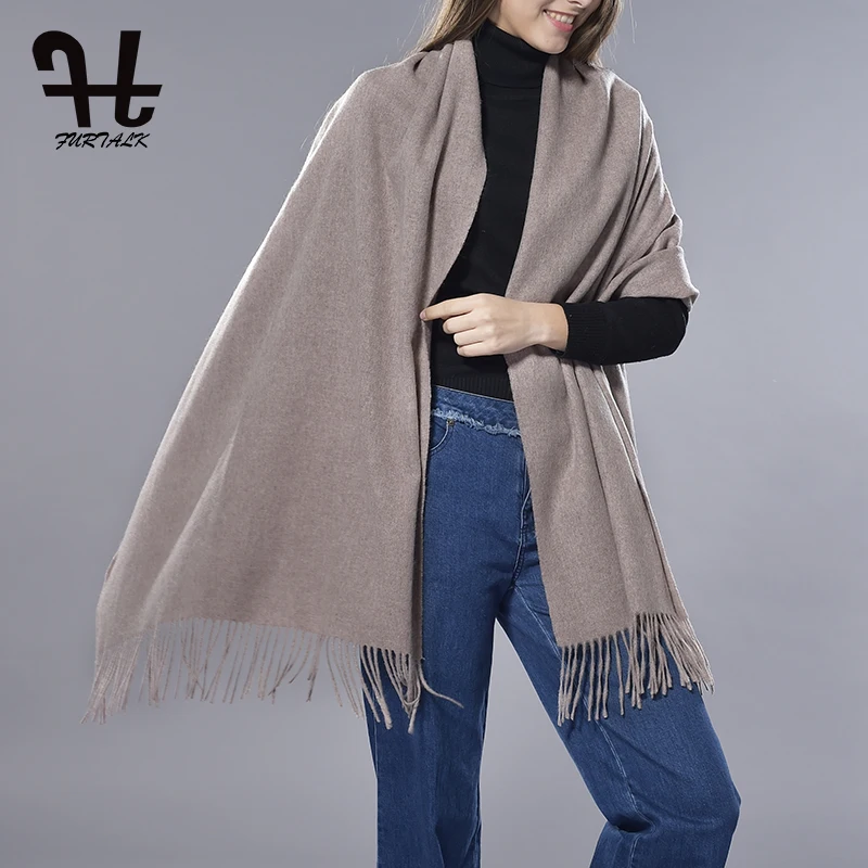 FURTALK 2017 New Fashion Cashmere Scarf Brand Women Scarves Wool Warm Shawls...