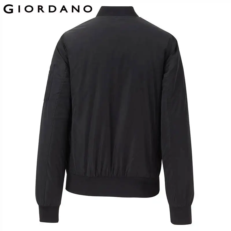 Giordano женская пилотная куртка с длинными рукавами на молнии выполнена в одном