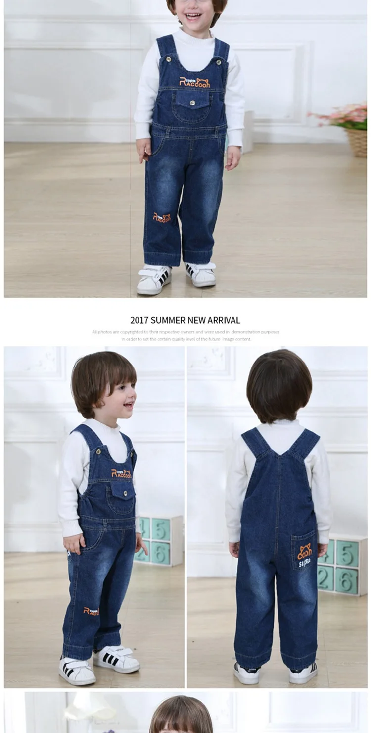 Infant Rompers baby pants denim overalls children spring braces Kids bebe pants boys girls trousers for toddler longs jeans (7)