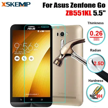 

9H Explosion Proof LCD 2.5D Premium Tempered Glass For Asus Zenfone Go ZB551KL 5.5" Ultra Clear Screen Protector Protective Film