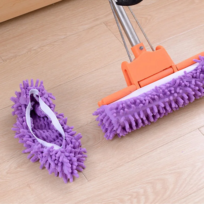 

IVYSHION 1PC Washable Cleaning cloth House Floor Foot Sock Shoe Mop Slipper kitchen towel Quick Polishing Cleaning Dusting Home