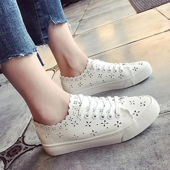 

Spring summer Breathable Net White Shoes Students Leisure Lazy Shoes Women Ladies Casual Shoes Women Footwear flower Shoes