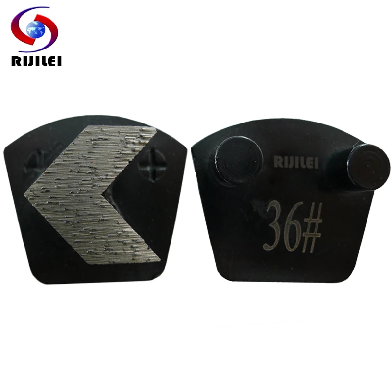 

RIJILE 12 PCS/Set Trapezoid Redi-lock Diamond Grinding disk for concrete floor Grinding pad shoes marble polishing plate P20B