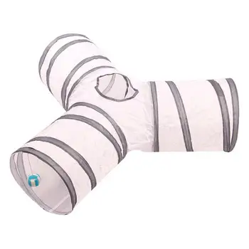 

3/4 Holes Pet Cat Tunnel Toy Foldabe T-joint Indoor Outdoor Pet Training Toys For Cats Kitten Pets Play Tunnel Tubes Dropship