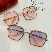 Солнцезащитные очки женские с металлической оправой прозрачные стекла, Винтажные Солнцезащитные очки маленькие квадратные очки мужские Модные оттенки женские очки