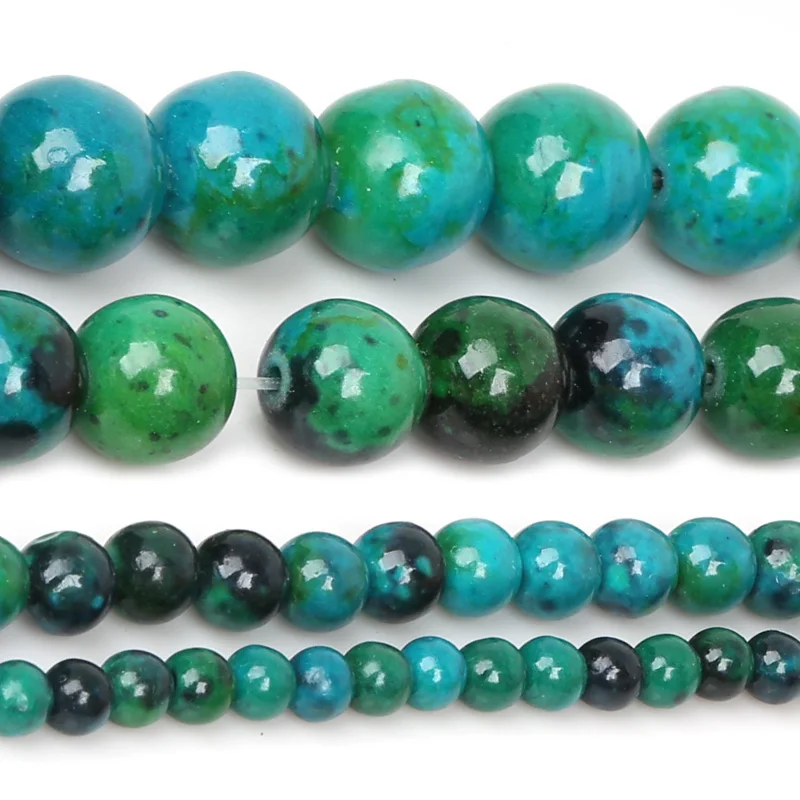 

NiceBeads Phoenix Stone Round Loose Beads 15" Strand 4 6 8 10 12 MM Pick Size For Jewelry Making DIY Bracelet