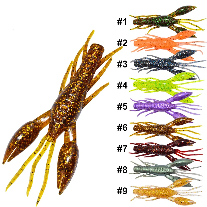 

New Arrivals 1 set Mini Minnow Swimbait Soft Silicone Worm Shrimp Fake Lures Artificial Baits Jigging Fishing Tackle 80mm 5.5g