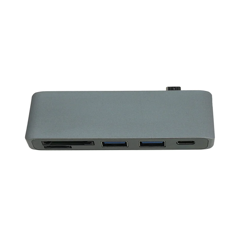 Sovawin 5 в 1 usb-c USB 3,0 концентратор мульти Тип c сплитер адаптер usb3.0 кард-ридер для Macbook Pro Для imac 5 Гбит/с - Цвет: Grey