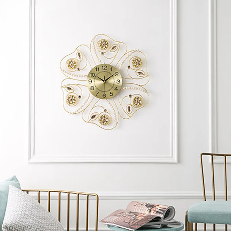 Tanie Kreatywny akrylowy kutego żelaza zegar ścienny nowoczesny dom salon wyciszany zegar do sypialni prosty moda dekoracyjna zegar kwarcowy