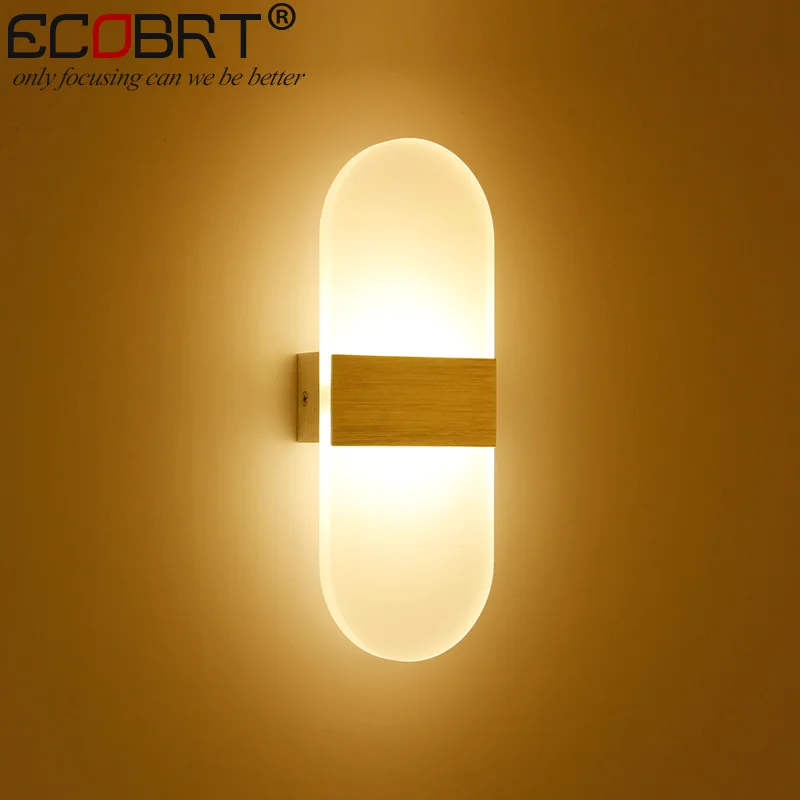 

Modern 6W Aluminum Led indoor wall lamps Surface Mounting Decoration Sconces Wall Lighting Fixtures Silver / Black / Golden