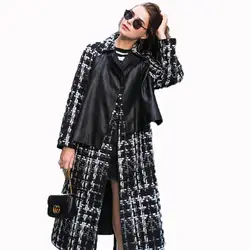 Настоящая Натуральная куртка из овечьей кожи пальто осень-зима куртка женская одежда 2018 корейский 100% двухстороннее шерстяное пальто ZT1477