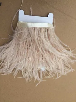 

Free Shipping 10 Yards/lot Ostrich Feather trimming fringe ostrich feaher trim 5-6inch in width feather trim fringe for sewing