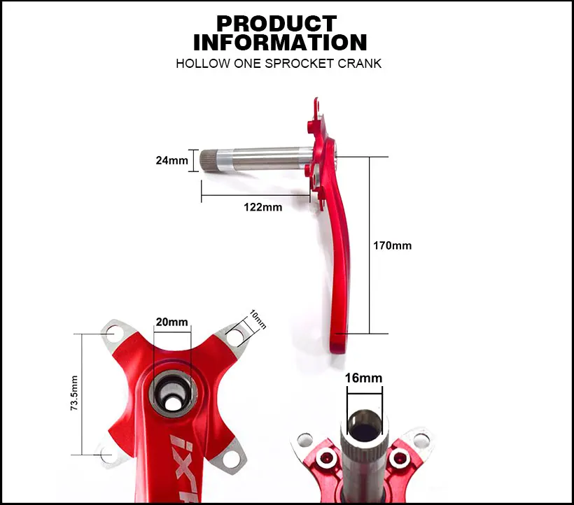 IXF 104bcd шатун для горного велосипеда Hollowtech измеритель мощности шатуны для велосипедной перевозки, запчасти для дорожного велосипеда, рукоятка