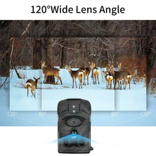 12MP дикой природы Камера 140 градусов угол обнаружения 24 шт. ИК-светодиодов охотничьи Камера с ЖК-дисплей Дисплей игры Камера