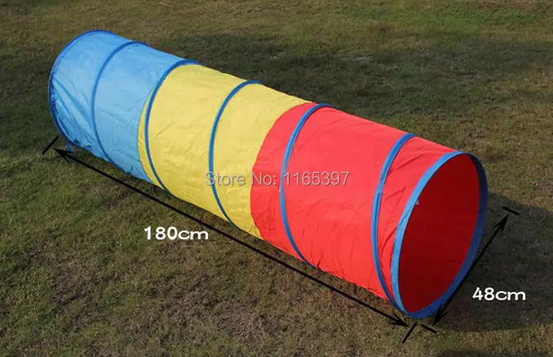 

1pc rainbow fun kids crawl crawling tunnel games toys children teenage PE physical training team sports activity