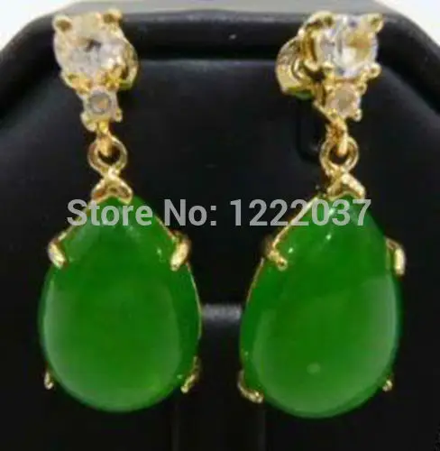 

New Natural Green jade Dangle & Chandelier Earring