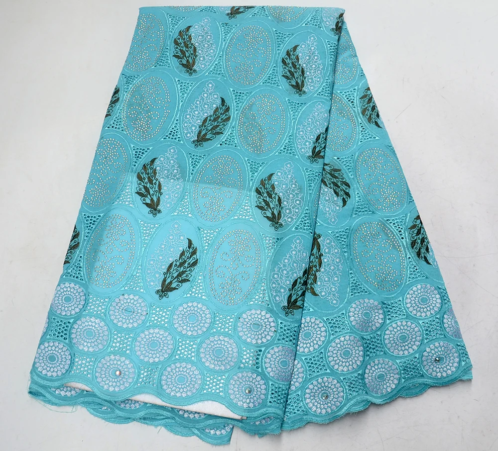 

2019 Nigerian lace fabrics for wedding party 100% cotton african big swiss voile lace high quality in switzerland