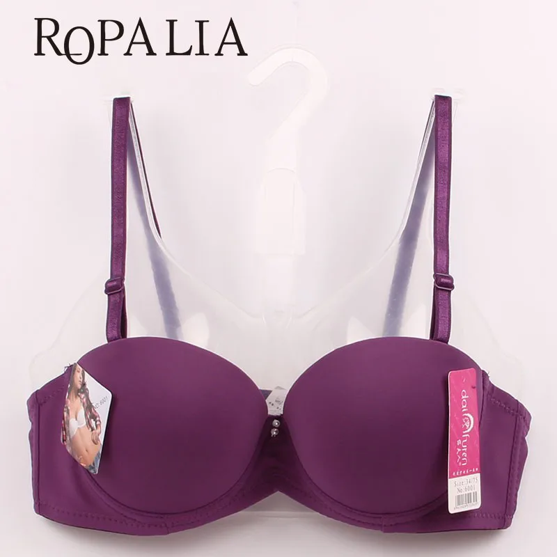 

Women Seamless 1/2 Cup Bra Padded Push Up Bra Underwire Bra Solid Color