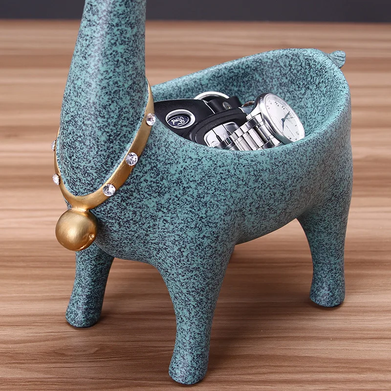  Modern Resin Deer Statue Sculpture Living Room Bedroom Decor Jewelry Key Storage Box Organizer Anim - 32954761283