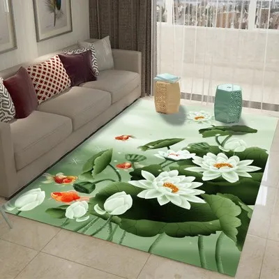 Китайский национальный цветок живопись тушью гостиная 3D ковры спальня диван журнальный столик коврик йога коврик на заказ Рождественский Декор - Цвет: 2