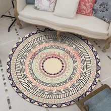 Персидский этнический Мандала Круглый ковер для гостиной с цветами Европейский спальня круглый ковер декоративная зона Коврик для двери стула