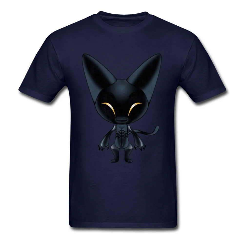 HW Cat Black Birthday Summer Pure Cotton Round Collar Boy Tops & Tees Crazy Sweatshirts Coupons Short Sleeve T-Shirt HW Cat Black navy