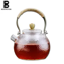 Может быть сожжен) 700 мл ручной работы японских Термостойкого Боросиликатного Стекло Чай горшок с Медь рукоятки Чай Кофе воды Посуда для напитков