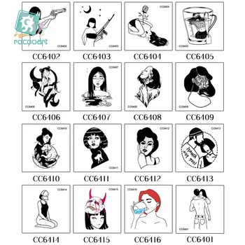 

MA Sexy Tattoo Mask Veil Woman Taty Old School Fake Tatoo Body Art Temporary Tattoo Sticker For Female Tatuajes Tatuagem