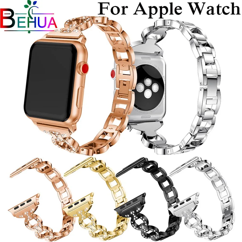 Fashion Watch Band For Apple Watch Bands 38mm/42mm/40mm/44mm Diamond