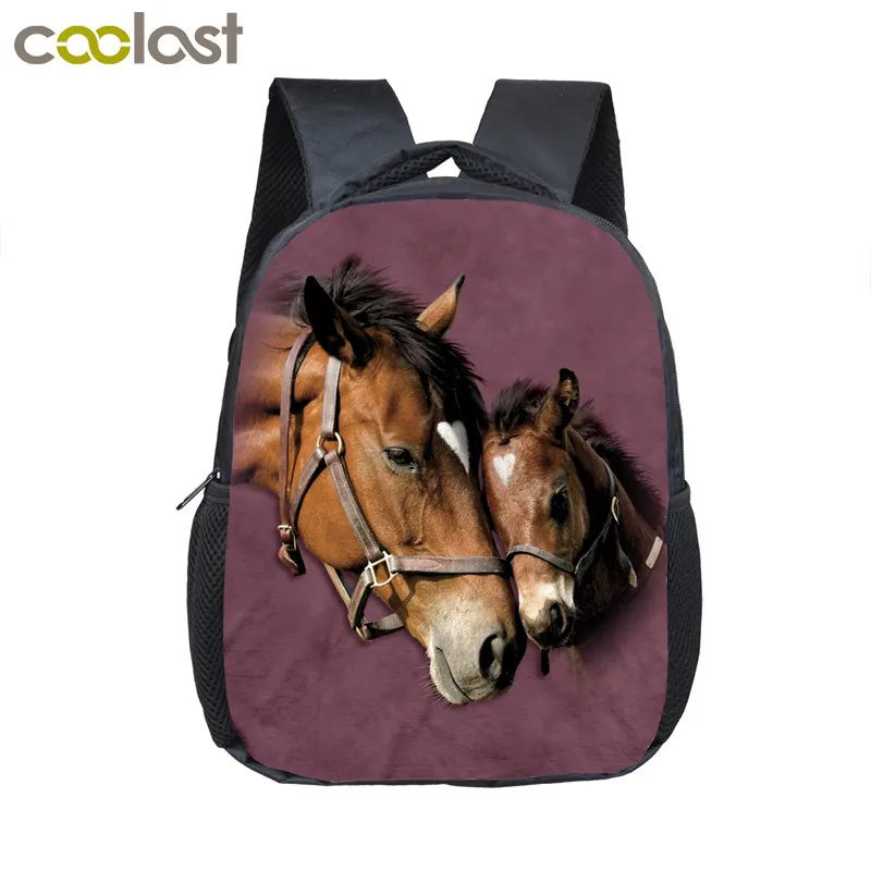  War Horse Backpack Boys Girls Children School Bags Cartoon Pony Kindergarten School Backpacks Baby  - 32955017210