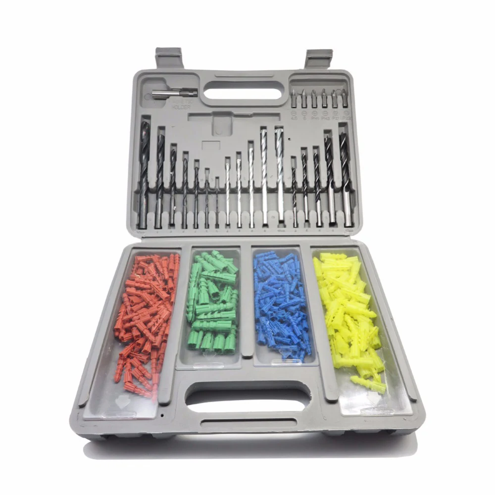 

TKDMR 300Pcs/Set Twist Drills+Expansion Tube+Connecting Shaft HSS 2/3/4/5/6/8/10 Construction Drill Woodworking Micro Drill Bits