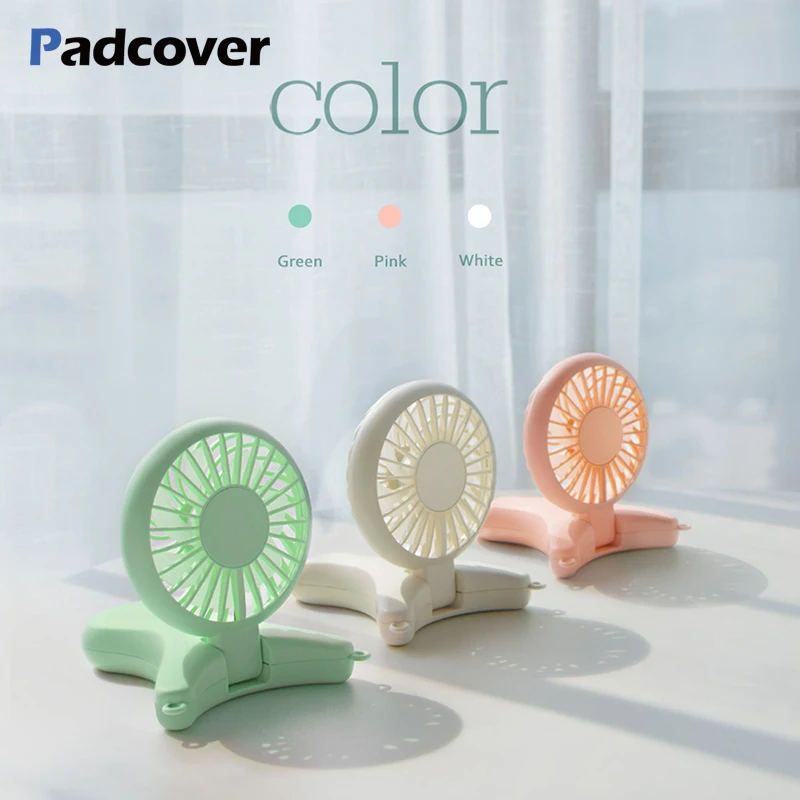 

PADCOVER USB fan 3 speed adjustable hanging neck mini fan Handheld fan rechargeable Built-in Battery 2000mAh USB fan