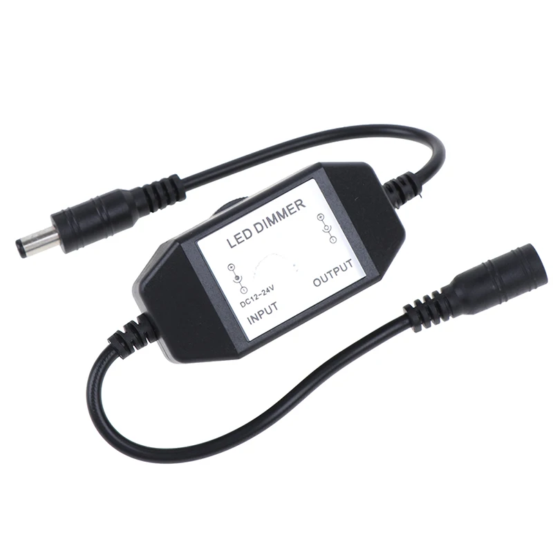 

LED Dimmer Switch Brightness Adjust Controller For 3528 5050 5730 5630 Single Color Strip Light DC 12V Black