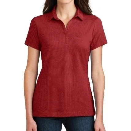 Port Authority L577 Ladies Meridian Cotton Blend Polo T-Shirt Flame Red - 2XL (1)