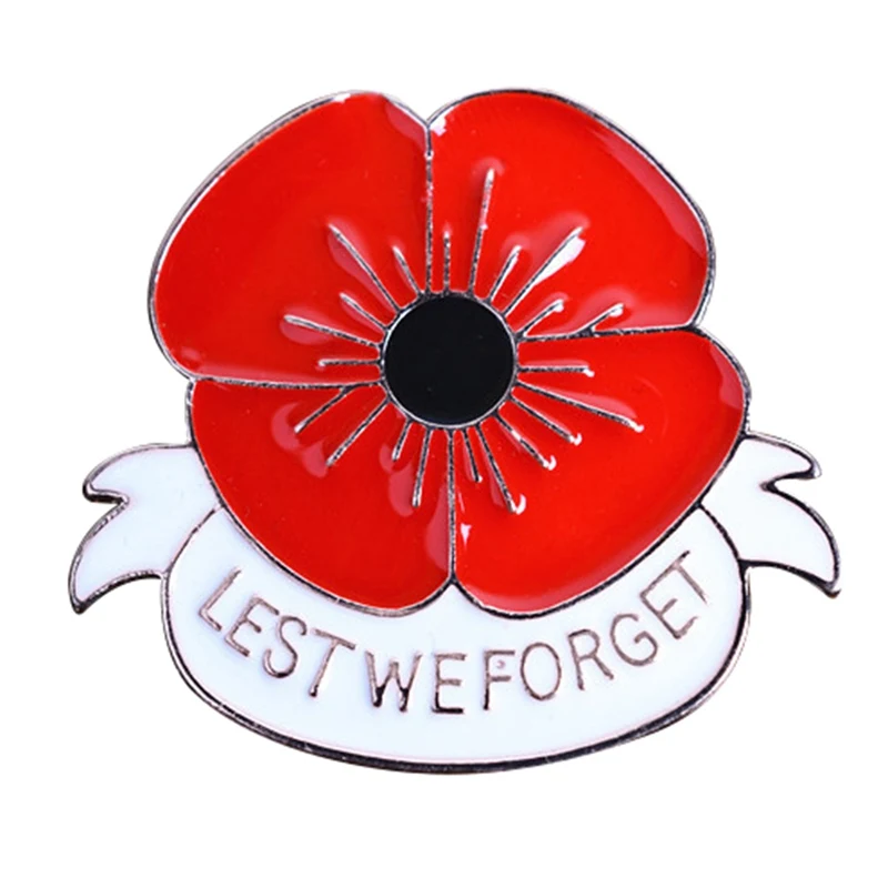 Poppy Flower Lapel Pin Badges For Backpacks Pin Brooch Buttons For