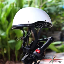 Papanda plástico blanco FRP Vintage profesional motocicleta medio cascos de seguridad Universal para la mayoría de las motocicletas