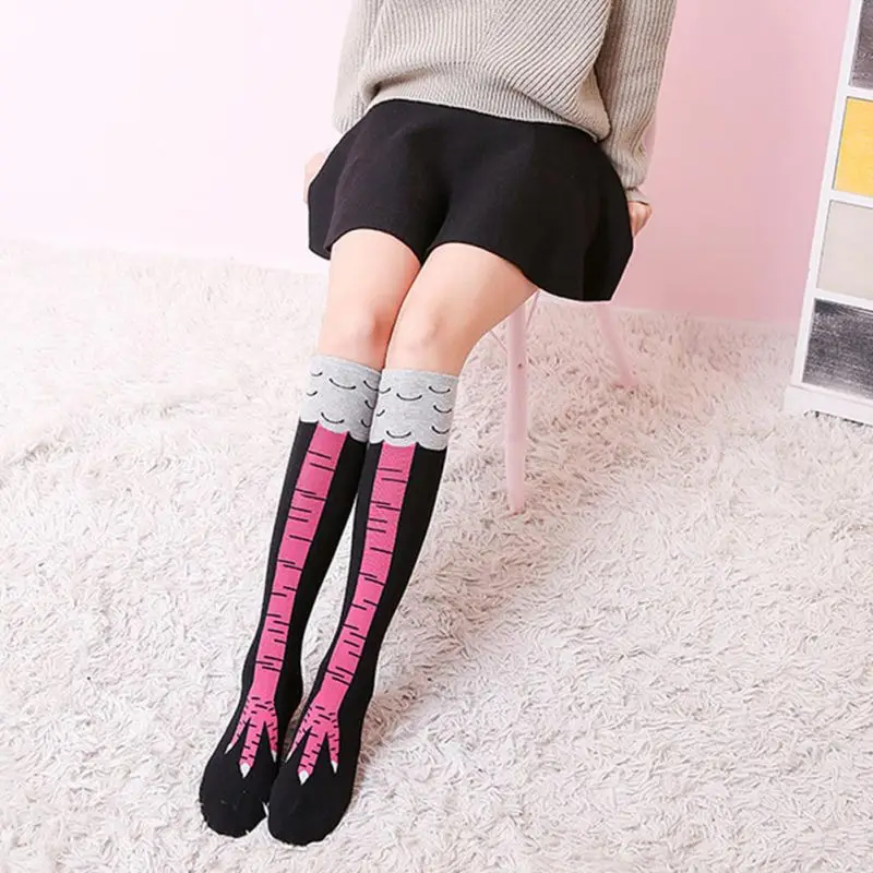 

Women's Crazy Funny Chicken Legs/Boots Knee High Gift Sock Soft Cotton Sports Socks Outdoor Supplies New