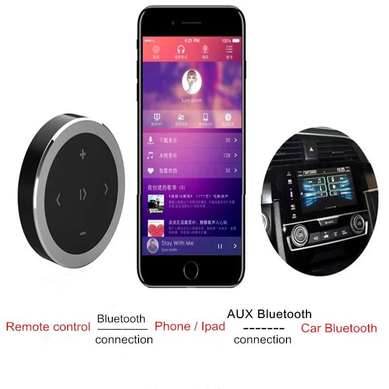 DOXINGYE inalámbrico Bluetooth volante coche Control remoto SIRI Control remoto Cámara soporte para IOS Android DOXINGYE inalámbrico Bluetooth volante coche Control remoto SIRI Control remoto Cámara soporte para IOS Android