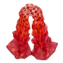 Новинка; Лидер продаж модные в горошек для девочек леди Обёрточная бумага шифоновый шарф палантин (Тип 2)