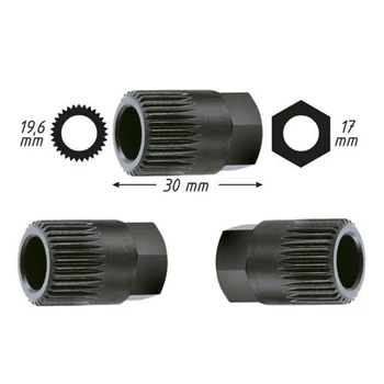 

2019 New Spline Alternator Clutch Free Wheel Pulley Removal Tools Installations Socket for Audi Mercedes BMW Volvo