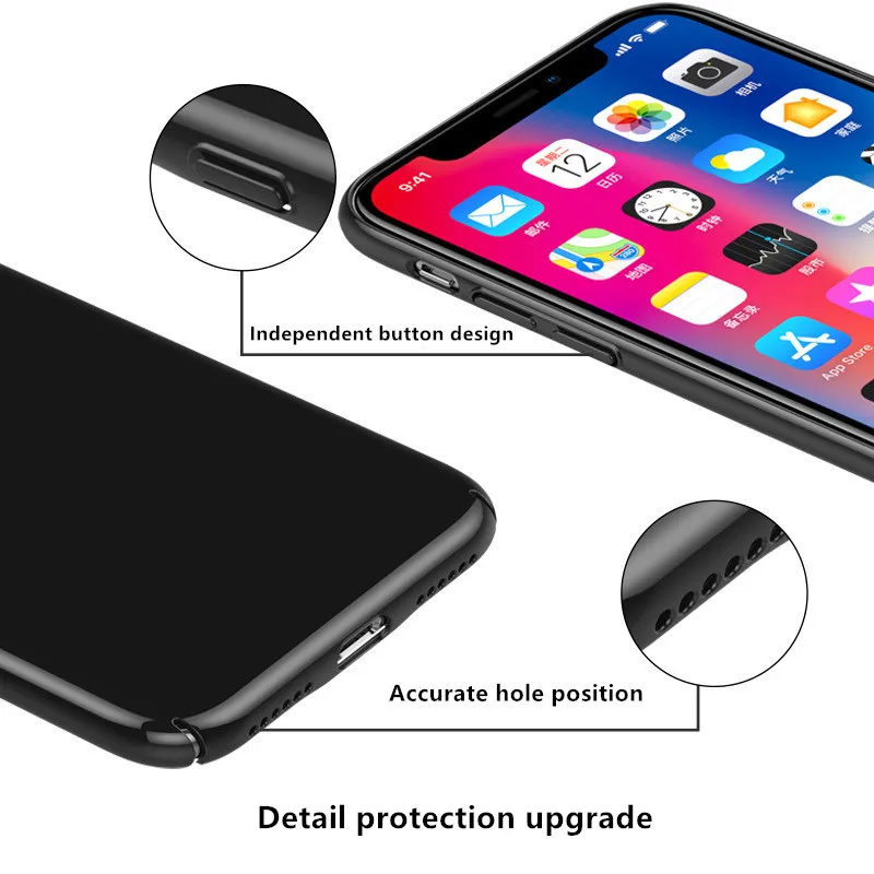 Luxury Case For iphone X 7 8 Plus 10 Tempered Glass Hard PC Hybrid Armor Cases For iphonex 10 Anti Knock Protective Phone Cover (6)