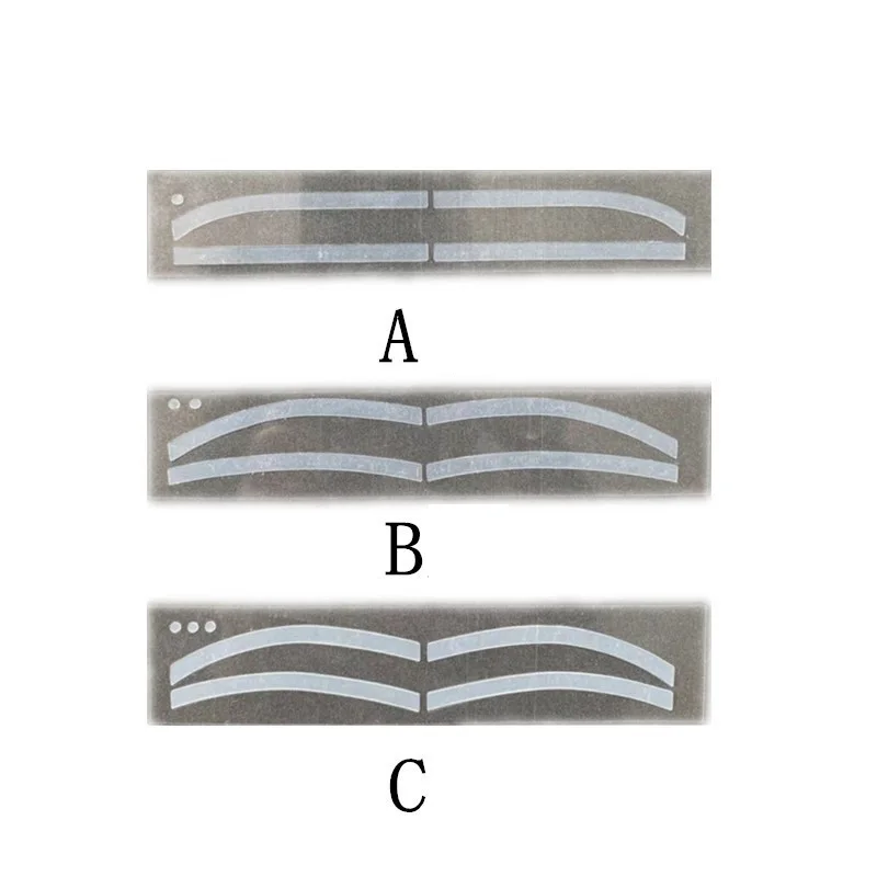 

6 pair Disposable Eyebrow Tattoo Ruler Sticker Permanent Makeup Microblading Measure Silicone Auxiliary Stickers Tattoos Supply