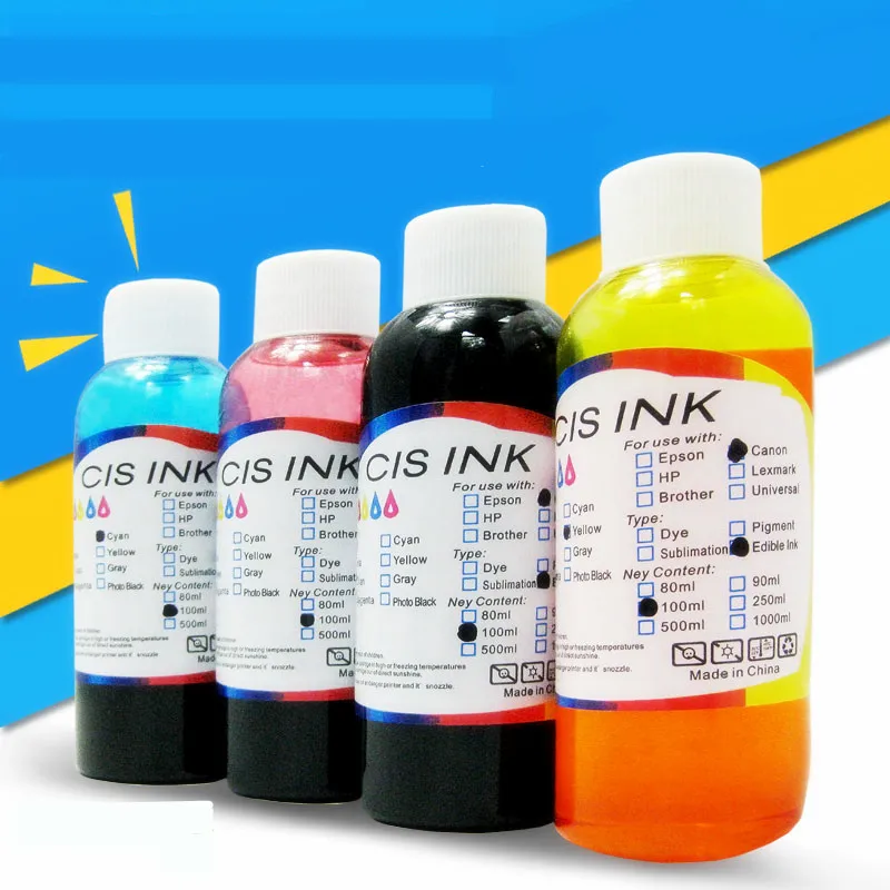 

T0731 T0732 T0733 T0734 Edible Ink For Epson C79 C90 C92 CX7310 CX8300 CX7300 CX3900 CX4900 CX4905