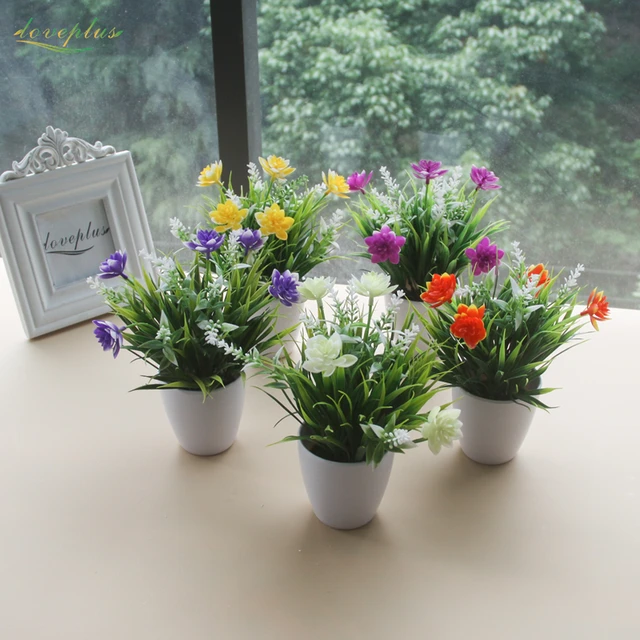 Zinmol Lotus With Gr Plant Artificial Flowers Fake Bonsai Plastic Zinmol Lotus With Gr Plant Artificial Flowers Fake Bonsai Plastic Vase Home Decoration Table