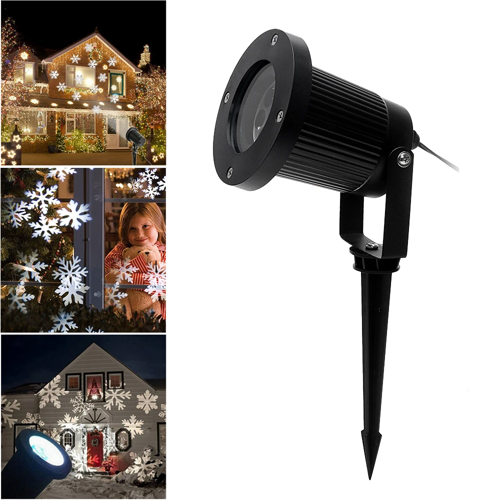 

iTimo Snowflake Laser Projector Lamp New Year Christmas Landscape Holiday Lighting LED Stage Light Waterproof Garden Moving Snow